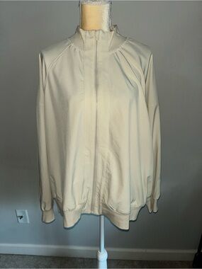 NEW Zelos Women’s Cream Zip-Up Lightweight Jacket Sz 2XL
